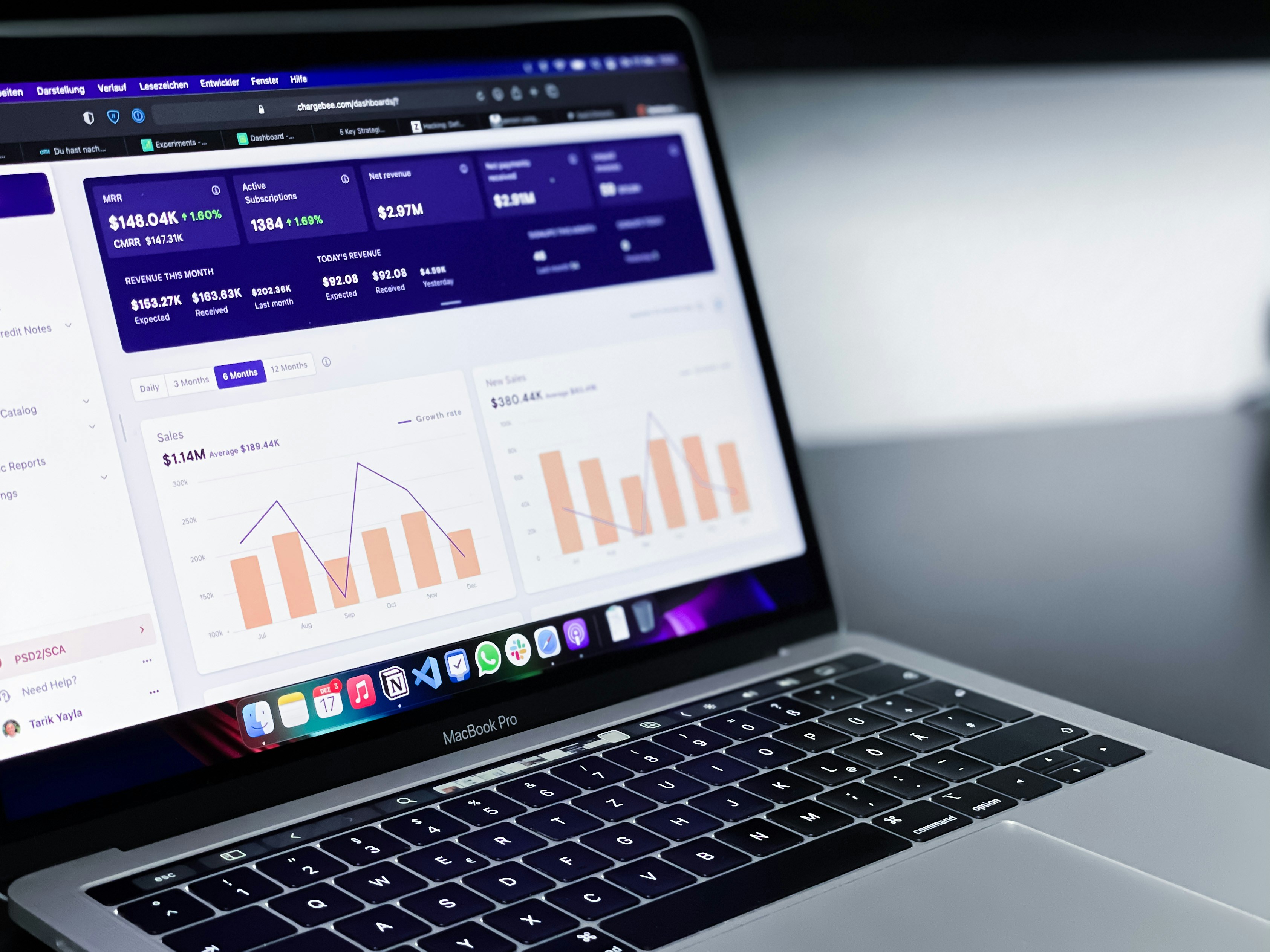 Business analytics and performance charts